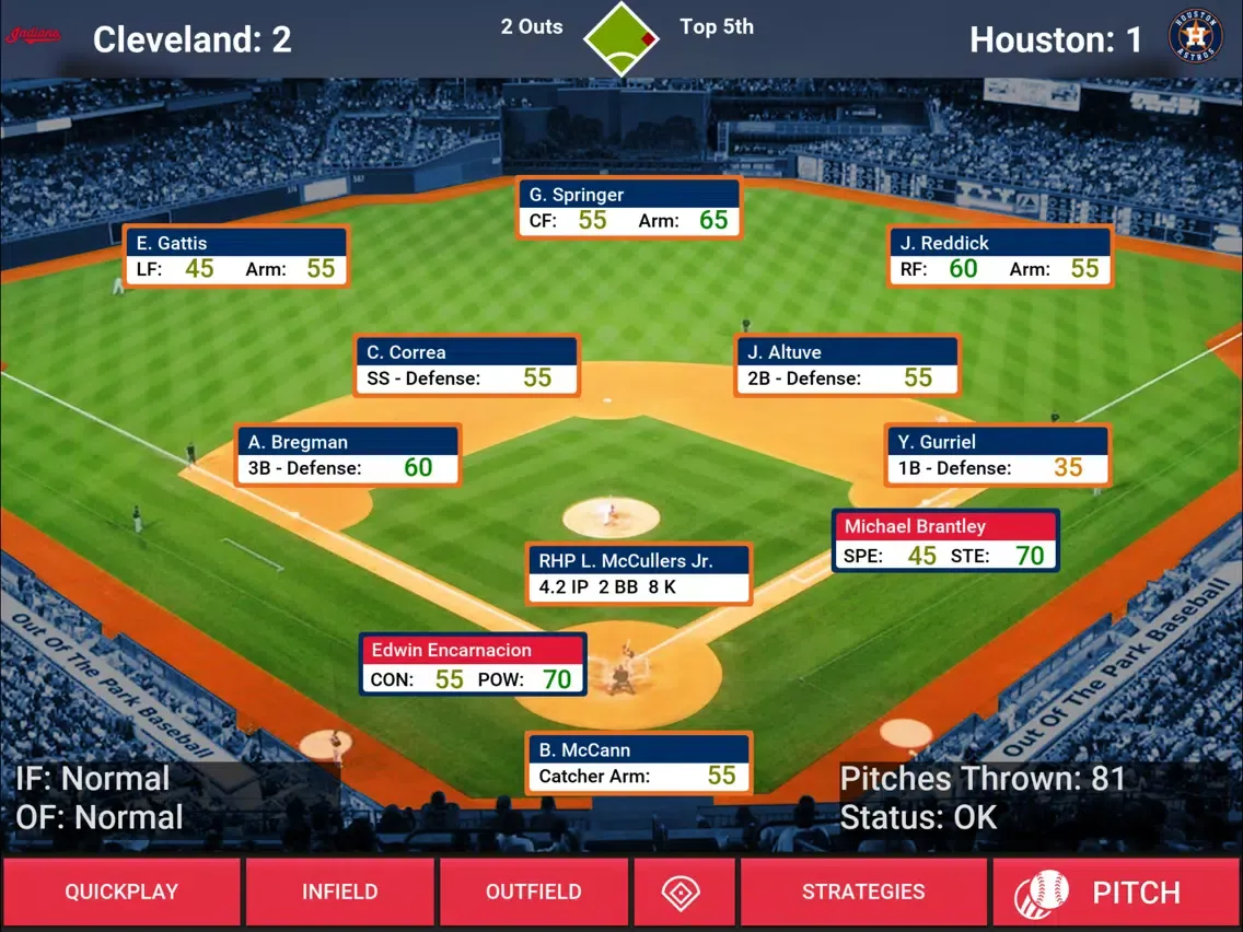 Tangkapan skrin MLB Manager 2018 iPad 