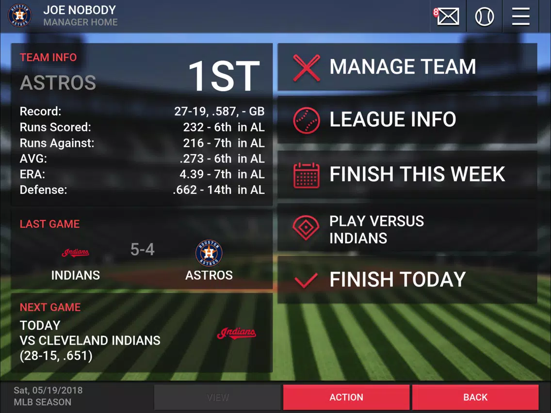 MLB Manager 2018 iPad 应用截图