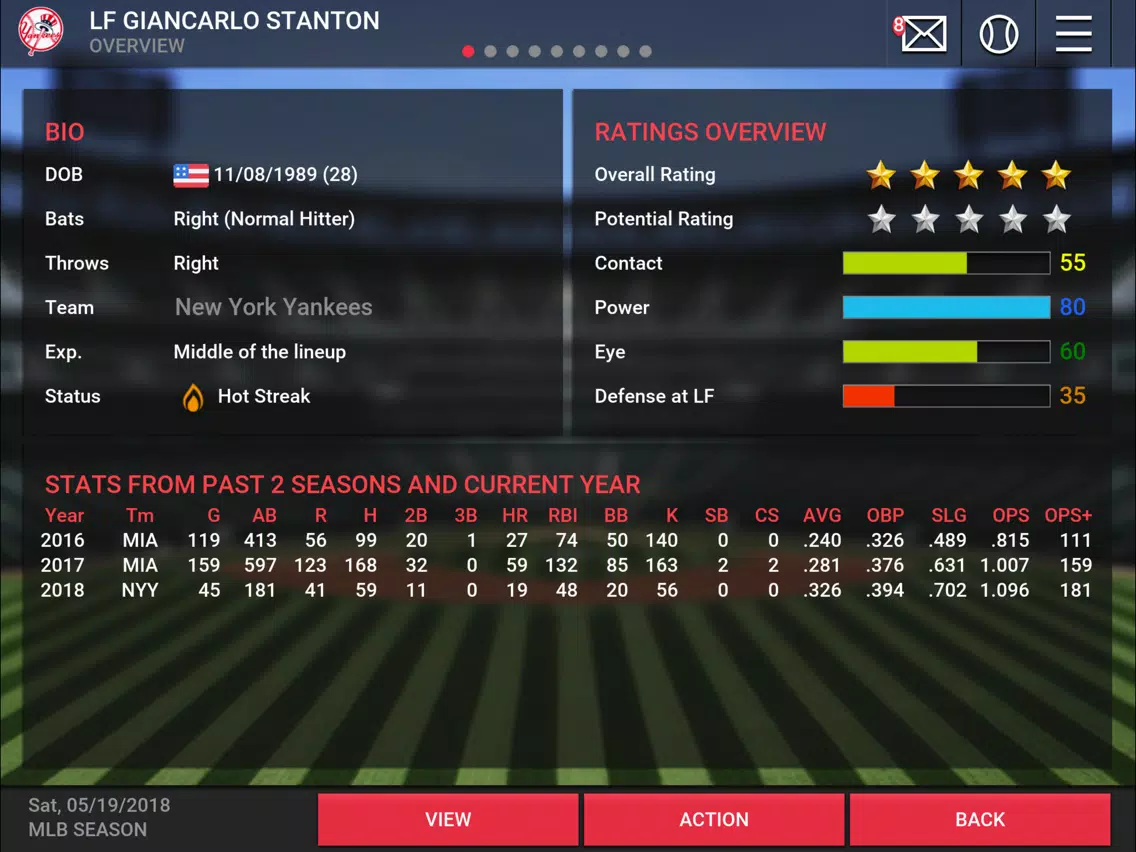 MLB Manager 2018 iPad 应用截图