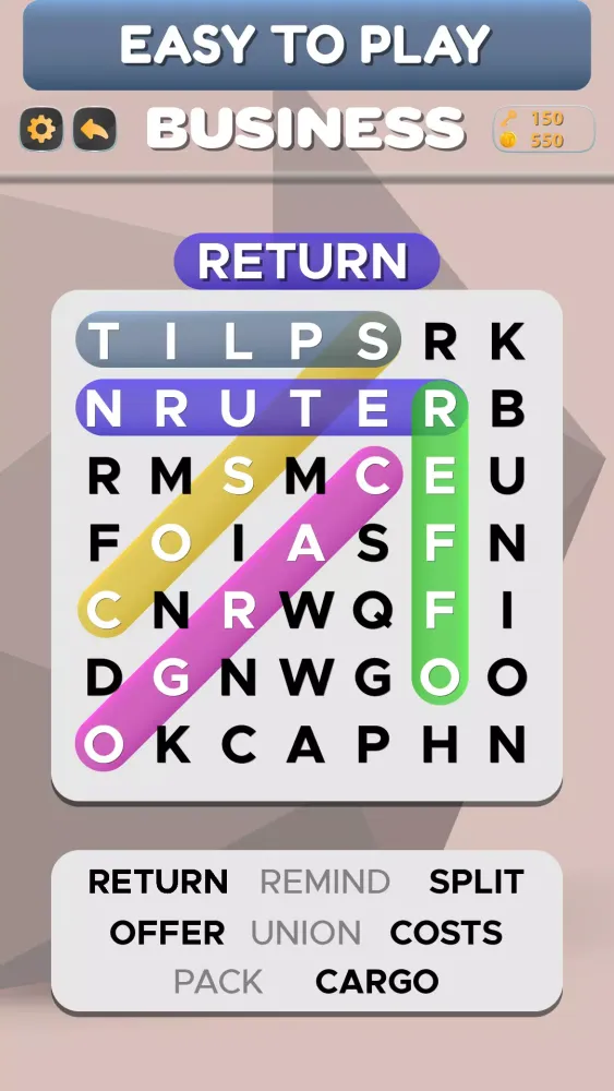 Capturas de tela do Word Search : Puzzle Game
