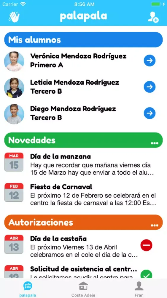 Capturas de pantalla de palapala