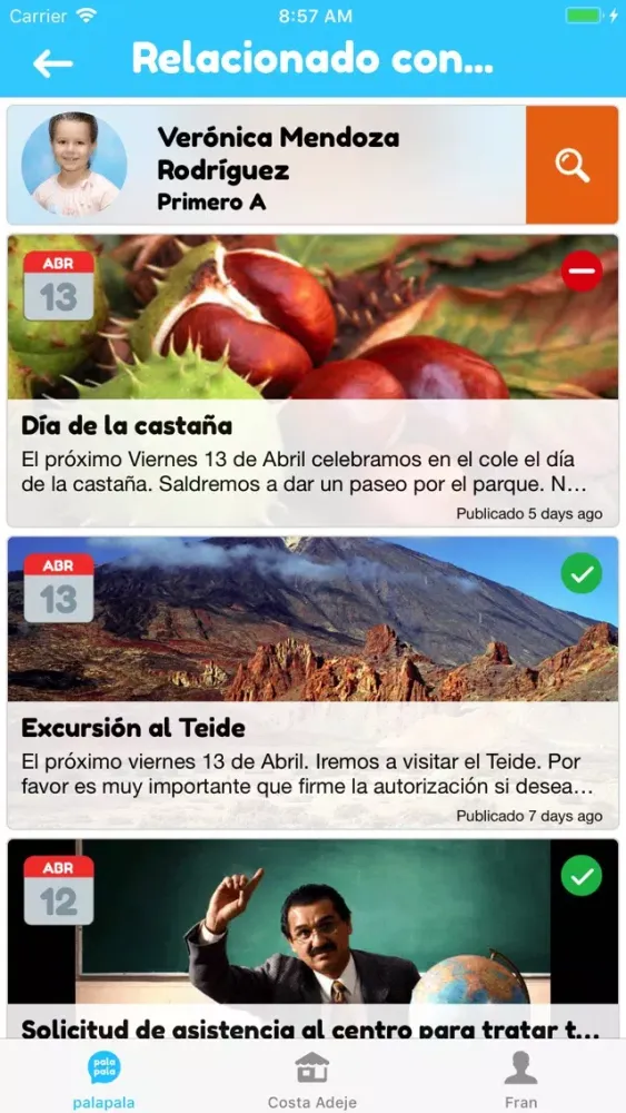 Capturas de pantalla de palapala