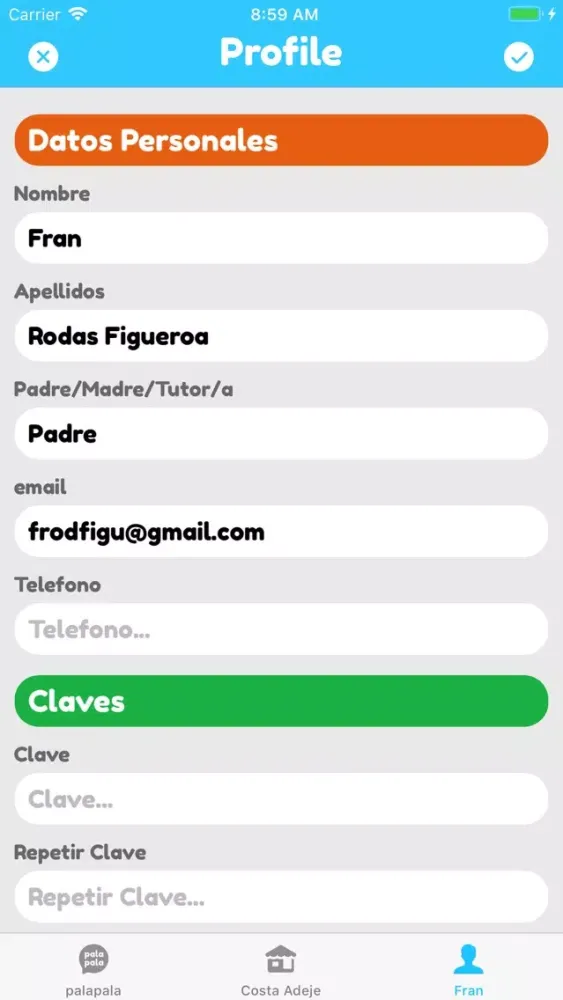 Capturas de pantalla de palapala