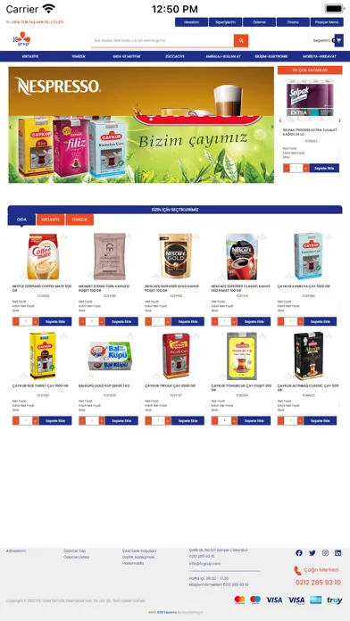 Zrzuty ekranu 1C Grup B2B