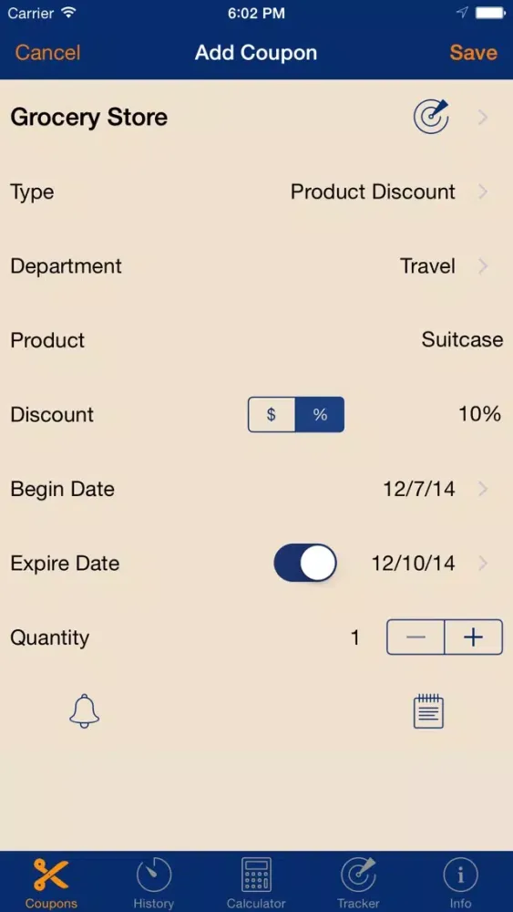 Coupon Reminders應用截圖