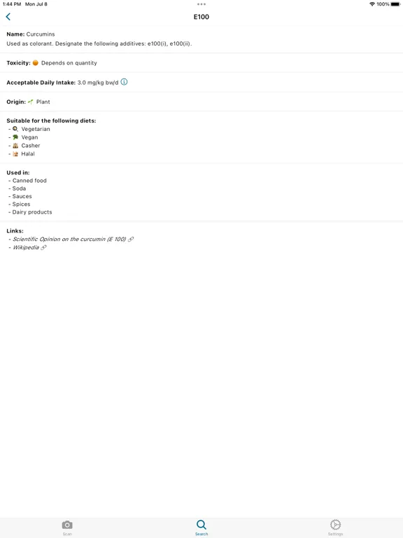 Screenshot di Open Additives iPad 