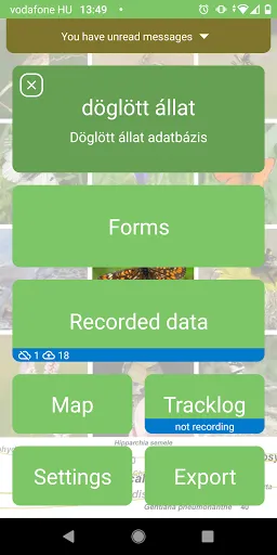 Capturas de tela do OpenBioMaps data forms
