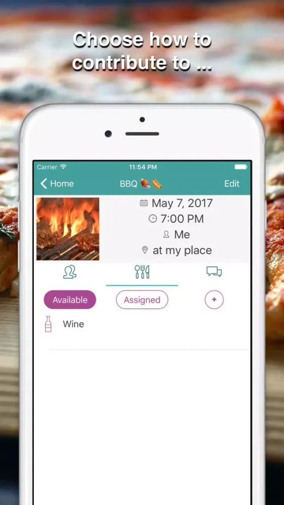 Ảnh chụp màn hình của Open Dinner