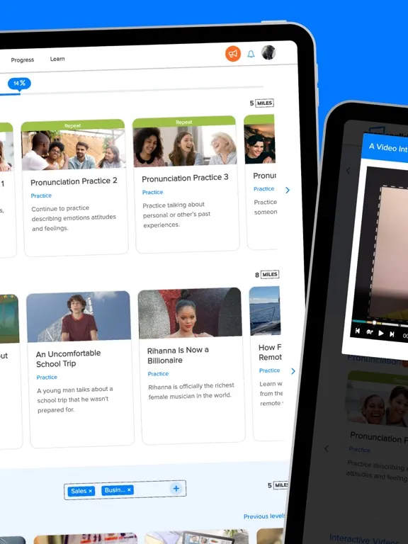 Capturas de tela do Open English: Learn English iPad 