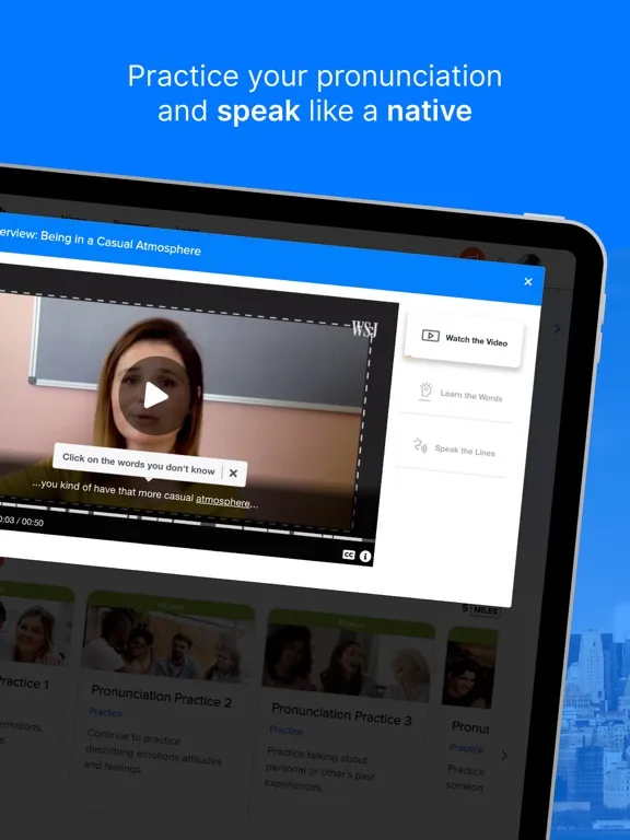 Capturas de tela do Open English: Learn English iPad 