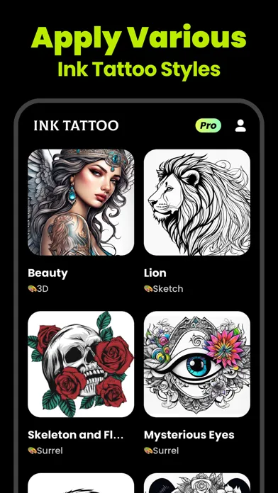 Ink Tattoo - AI Tattoo Maker Ekran Görüntüleri
