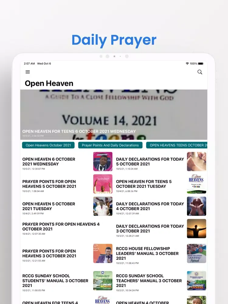 Captures d'écran de Open heaven devotional plus iPad 