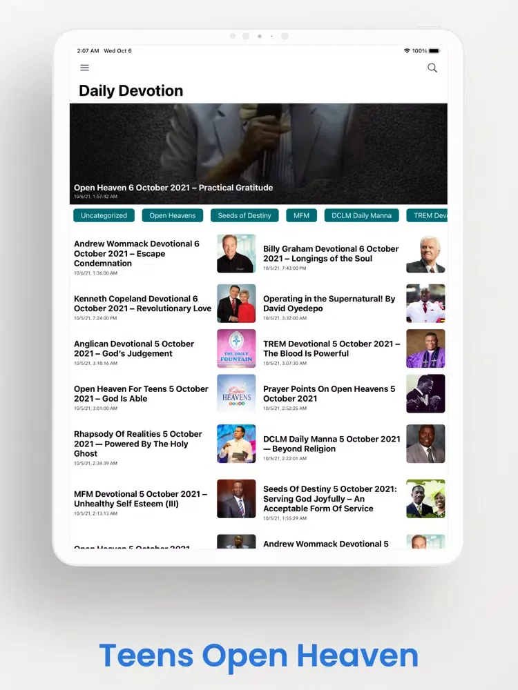 Captures d'écran de Open heaven devotional plus iPad 