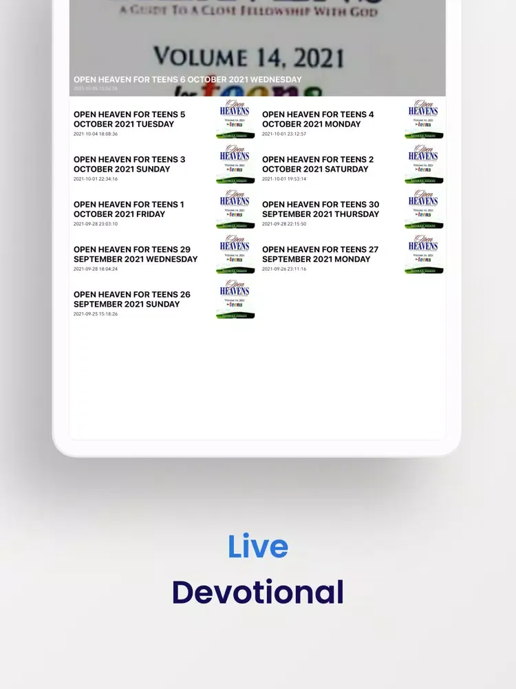 Captures d'écran de Open heaven devotional plus iPad 