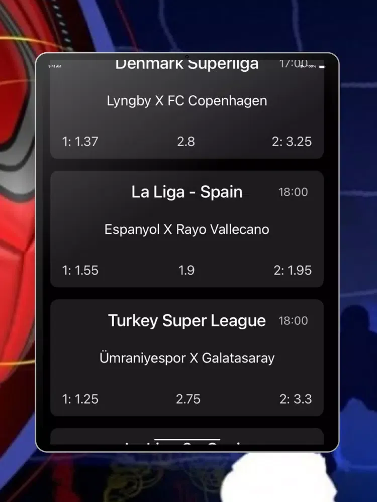 Sporting bets - bet helper iPad 应用截图