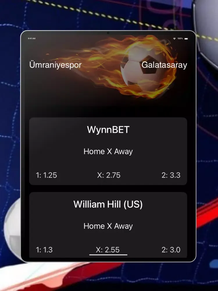 Sporting bets - bet helper iPad 应用截图