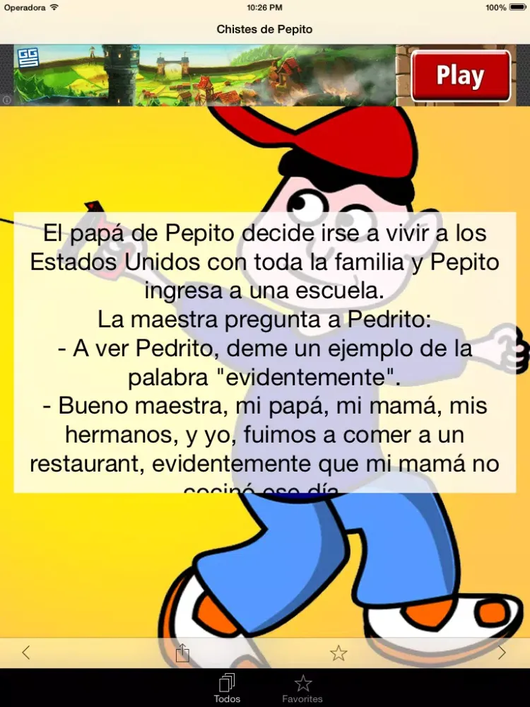 Tangkapan skrin Chistes de Pepito iPad 