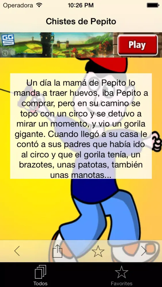 Tangkapan skrin Chistes de Pepito