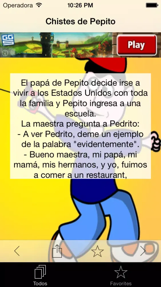Tangkapan skrin Chistes de Pepito