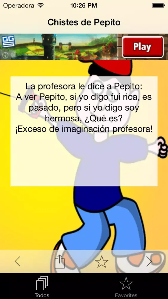 Tangkapan skrin Chistes de Pepito