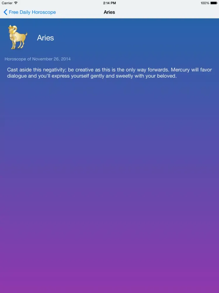 تصاویر Free Daily Horoscope iPad 