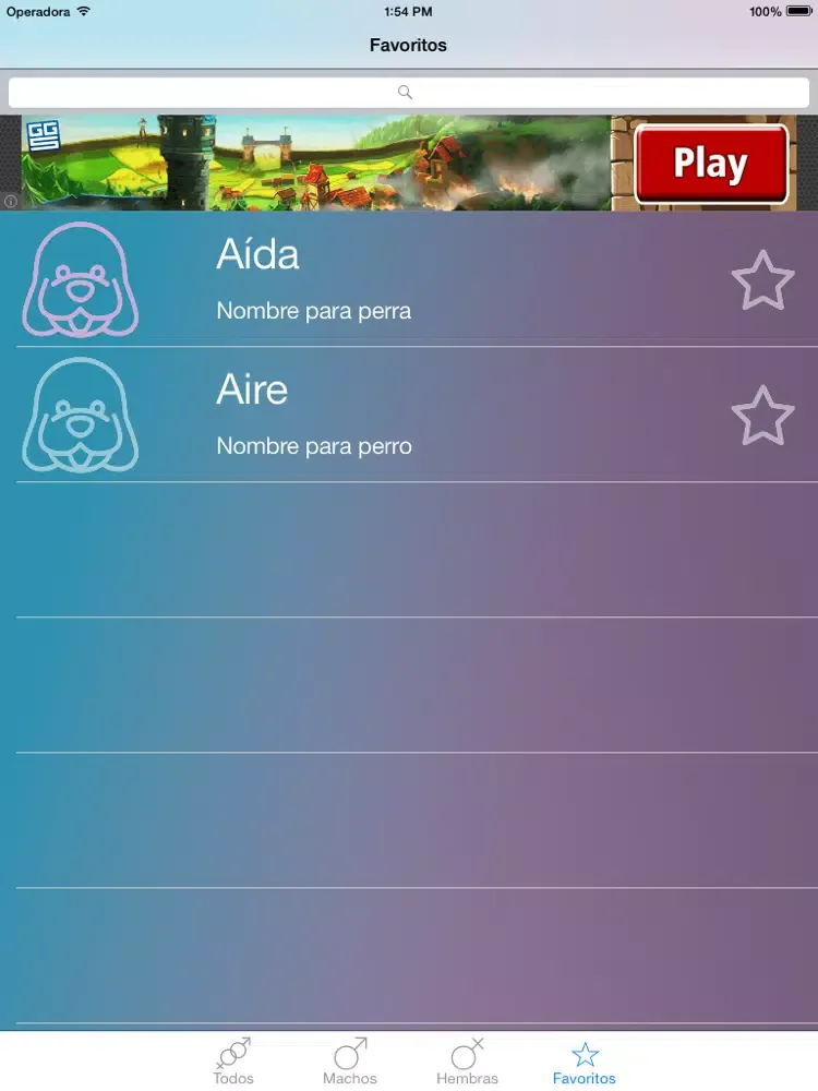 Capturas de pantalla de Nombres para Perros Gratis iPad 