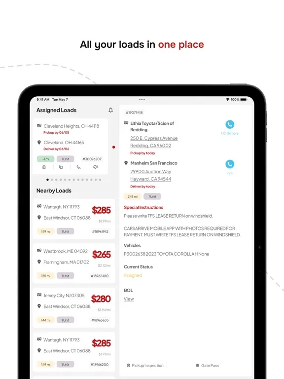 CarsArrive Plus iPad 应用截图