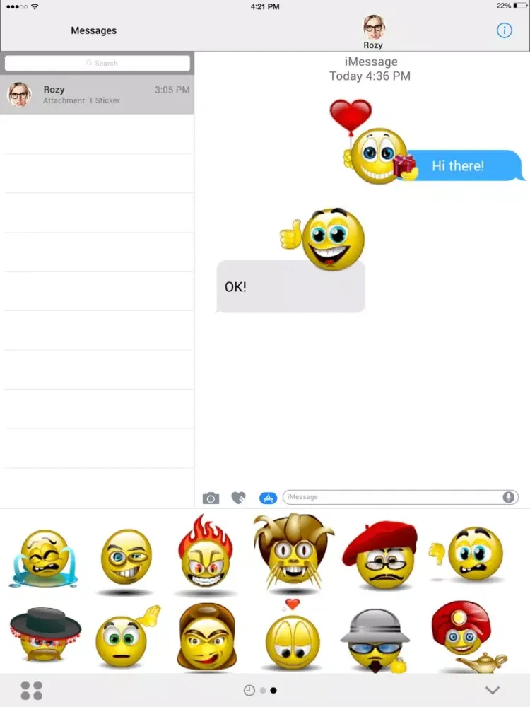 Ảnh chụp màn hình của Moji Emoji Exploji iPad 