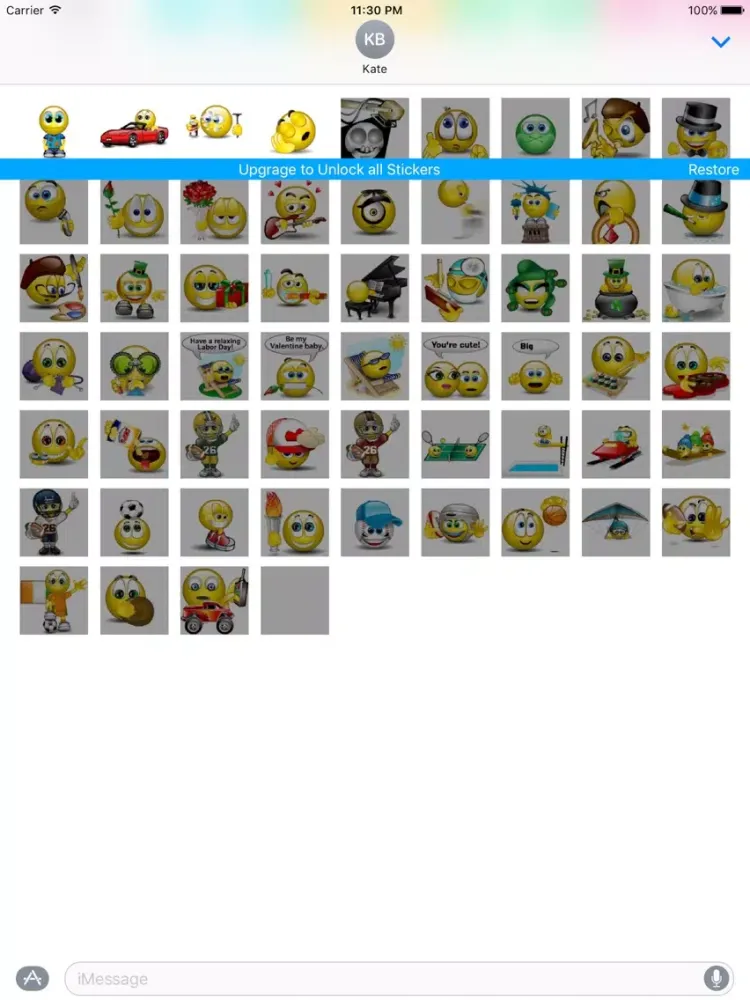 Ảnh chụp màn hình của Moji Emoji Exploji iPad 
