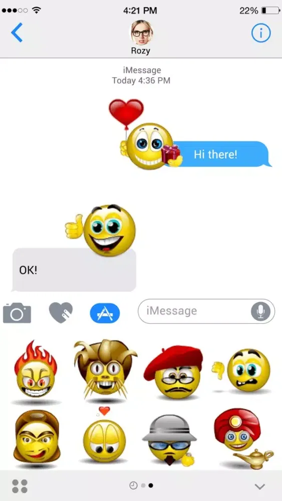 Ảnh chụp màn hình của Moji Emoji Exploji