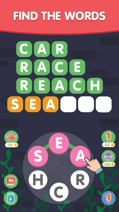 Word Search Sea Game سکرین شاٹس