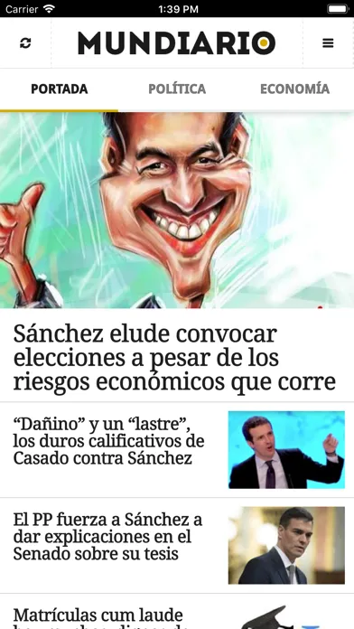 Capturas de tela do Mundiario