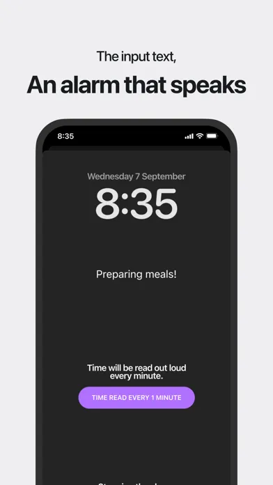 Capturas de tela do Talking Voice Alarm - Reminder