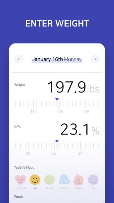Zrzuty ekranu Weight Diary - BMI Calculator