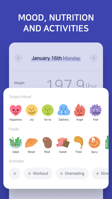 Zrzuty ekranu Weight Diary - BMI Calculator