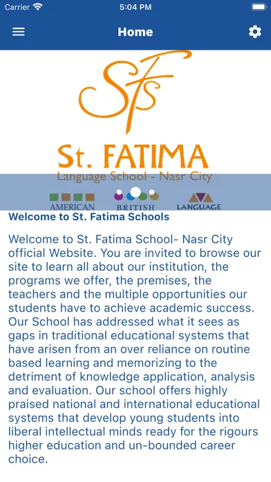 Captures d'écran de St. Fatima School