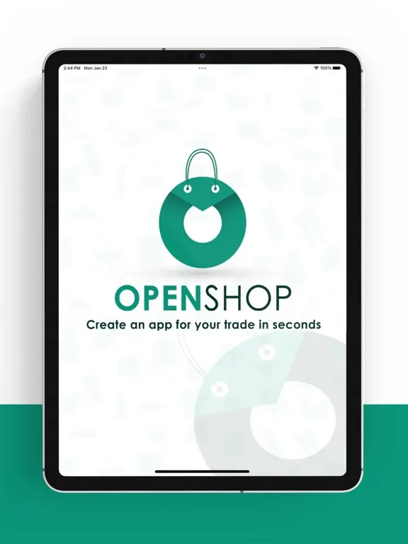 Tangkapan layar openshope iPad 