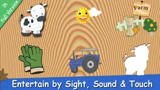 Ảnh chụp màn hình của Farm Puzzle for Babies Free: Move Cartoon Images and Listen Sounds of Animals or Vehicles with Best Jigsaw Game and Top Fun for Kids, Toddlers and Preschool