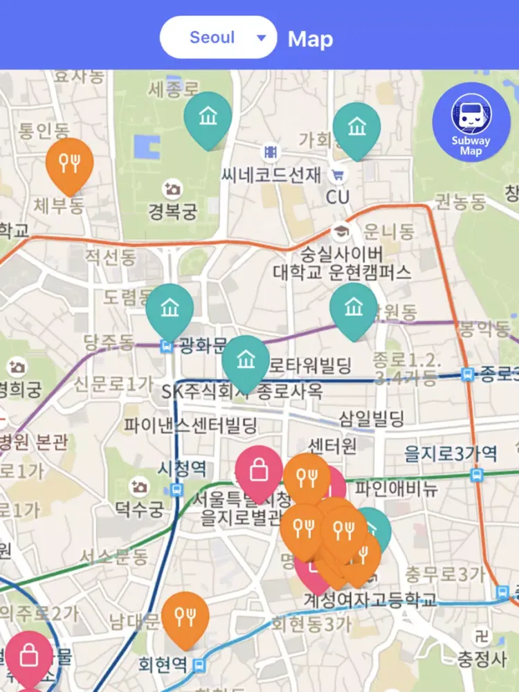 Korea Subway iPad 应用截图
