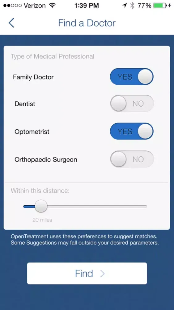 OpenTreatment Personal Health Record (PHR) سکرین شاٹس