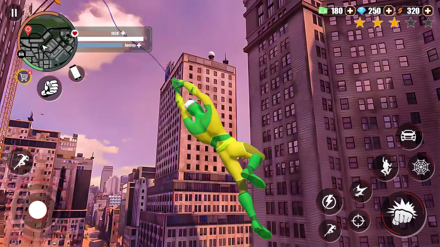 Super Rope Hero: Crime City Screenshots