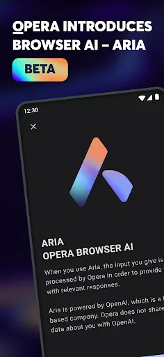 Opera browser beta with AI应用截图
