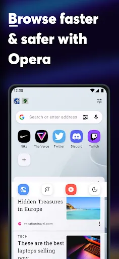 Opera browser beta with AI应用截图