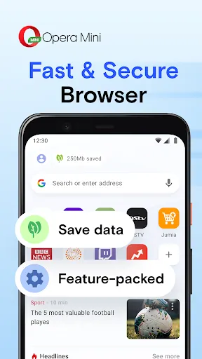 Opera Mini: Fast Web Browser Screenshots