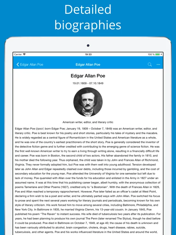 Tangkapan skrin English Poetry Collection iPad 
