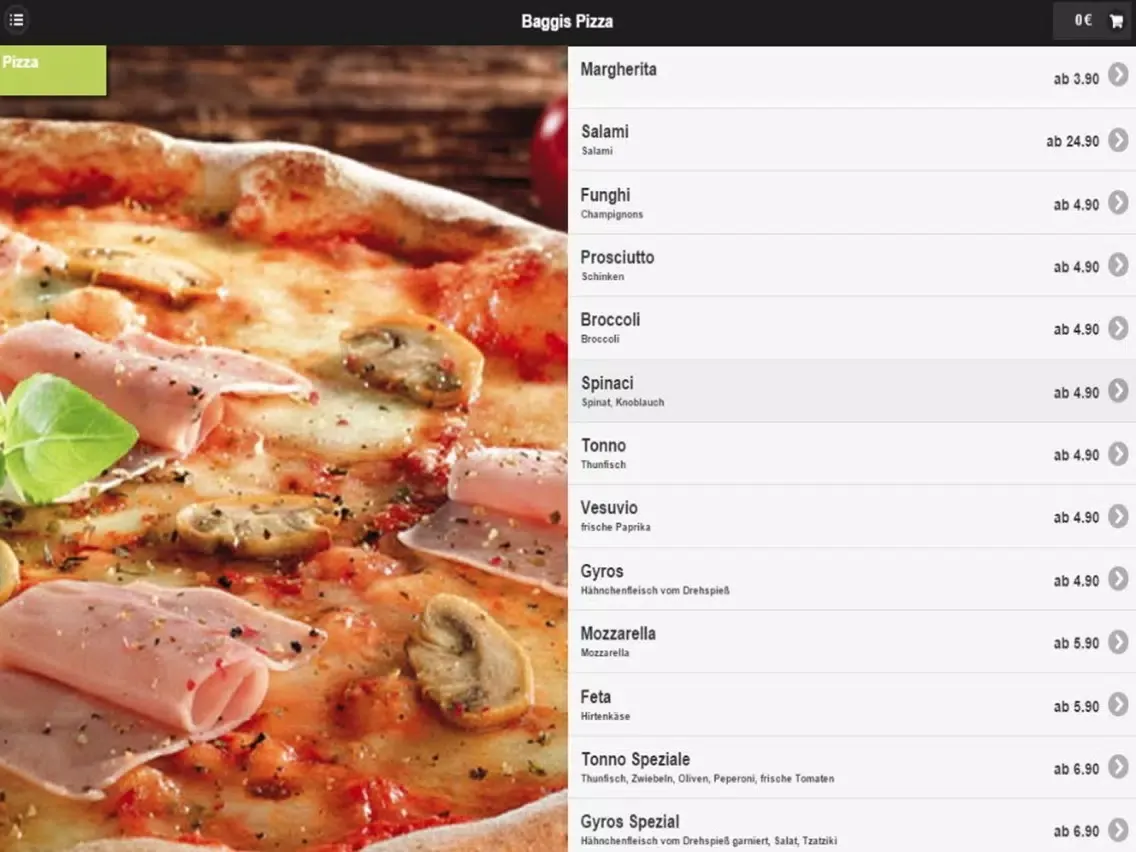 Captures d'écran de Baggis Pizza Bochum iPad 
