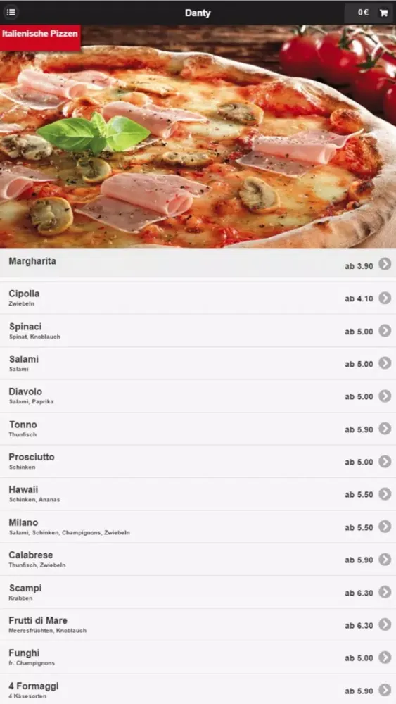 Danty Pizza Köln应用截图