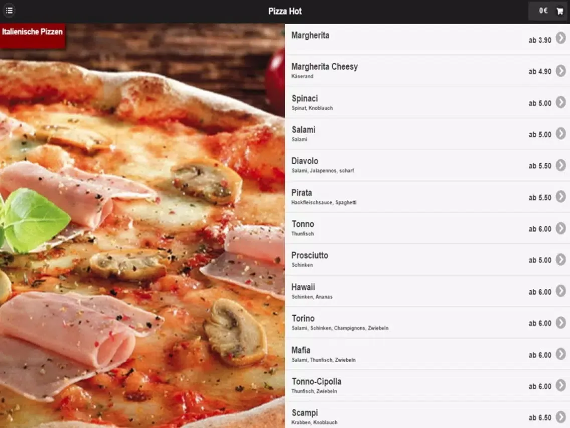 Zrzuty ekranu Pizza Hot Viersen iPad 