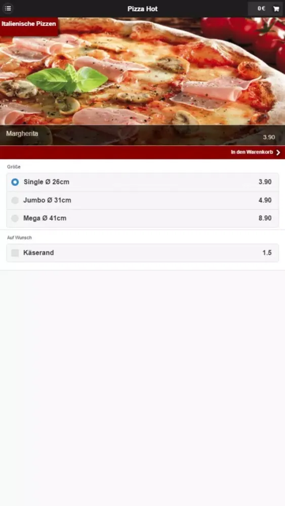 Zrzuty ekranu Pizza Hot Viersen