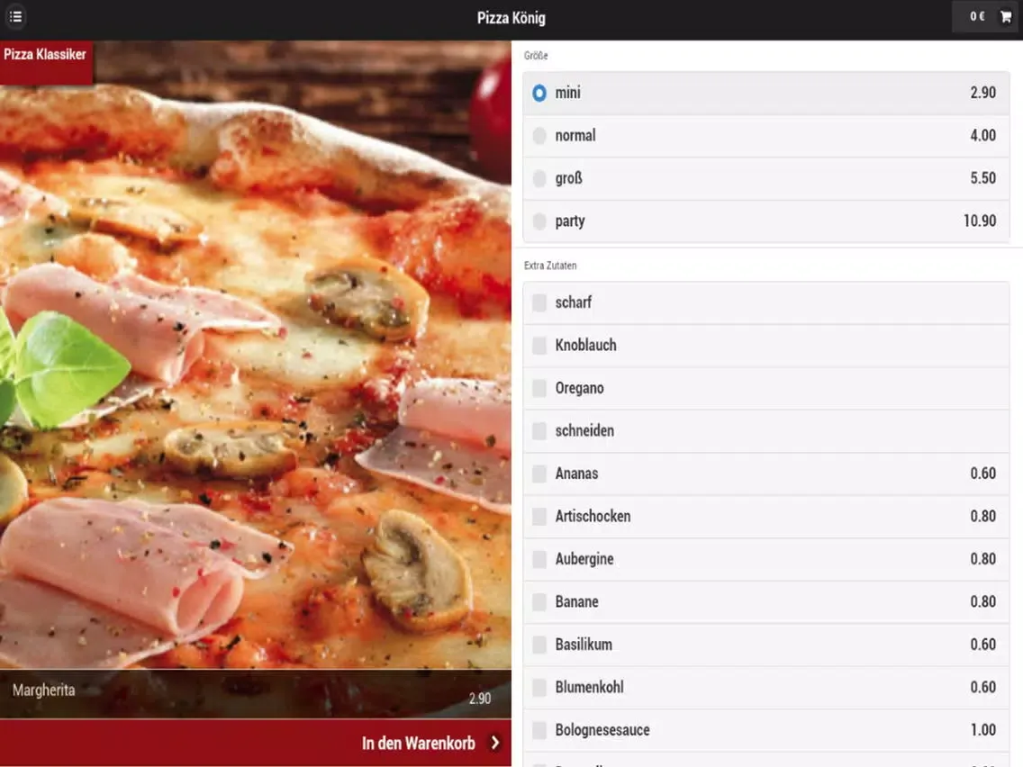 ภาพหน้าจอของ Pizza König Köln iPad 